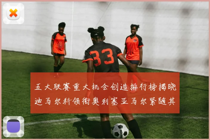 五大联赛重大机会创造排行榜揭晓迪马尔科领衔奥利塞亚马尔紧随其后